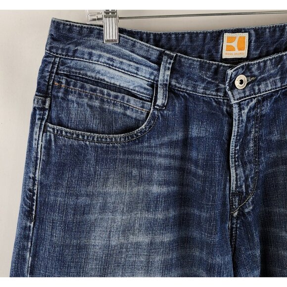 HUGO Boss Orange Jeans Mens 34x32 Blue Comfort Fit Denim - Picture 3 of 12